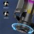 JMARY MC-PW13 Zero Latency Monitor Mic RGB Light Plug and Play Desktop Microphone - Black